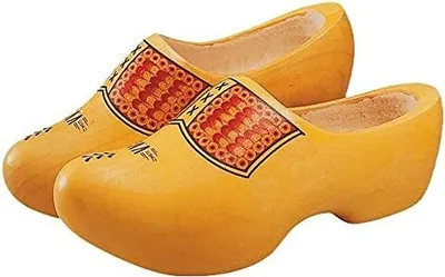 Produktbild von Original holländische Holzschuhe: Der Klassische im gelben Farmerdesign (Gr. 31-32)