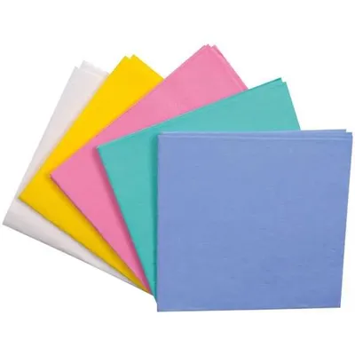 Productafbeelding van HygoClean 3130 Mehrzwecktücher-Set Tetra Premium farblich sortiert Viskose/PP 38 x 40 cm weiß/gelb/rosa/blau/grün