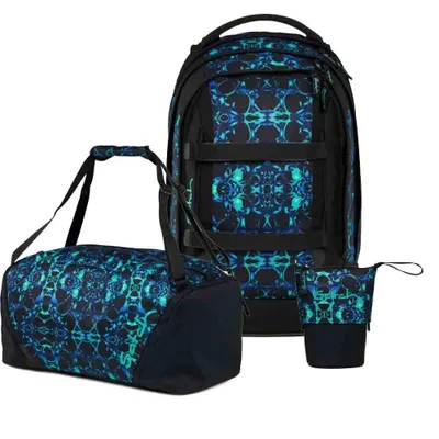 Produktbild von Satch Pack Caleido Blue Schulrucksack Set 3tlg.