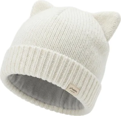 Obrázek produktu pro Dětská pletená čepice Kitty Knit Hat s kočičími oušky bílá