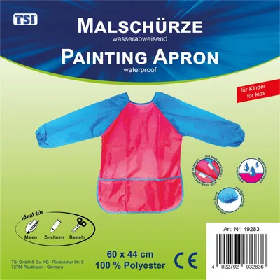 Produktbild von TSI Malschürze f. Kinder 60x44cm (B x H), Farbe pink