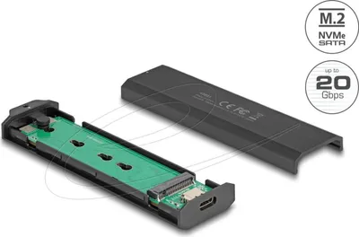 Obrázek produktu pro DeLOCK 42031, SSD rámeček, M.2, PCI Express, SATA, 20 Gbit/s, USB konektivita, Černá