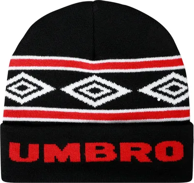 Produktbild von Umbro - Mütze, Jerseyware UO2644 (Einheitsgröße) (Schwarz/Chilipfeffer Rot/ Brillantes Weiß)