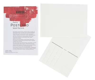 Productafbeelding van KREUL 69031 Kunstblok papier, postkaartformaat DIN A6, 20 vellen