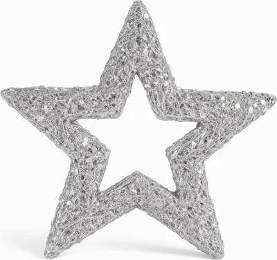 Produktbild von Riffelmacher Deko Glitter-Stern 15 cm 17355 | Silber - Weihnachten