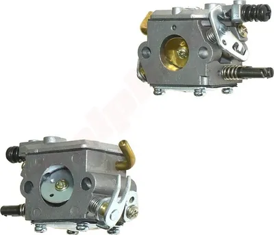 Two carburetors are shown against a white background.