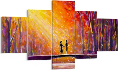 Produktbild von Bild auf Leinwand - Leinwandbild - Wald Baum Natur - 125x70cm - Wand Bild - Wanddeko - Wandbilder - Leinwanddruck - Bilder - Kunstdruck - Wanddekoration - Leinwand bilder - Wandkunst - EA125x70-3965