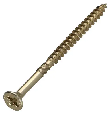 Produktbild von Spanplattenschraube Senkkopf Pozi 4,5X40 Teilgewinde Dichromat