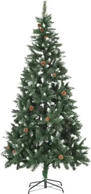 Obrázok produktu pre vidaXL Umelý vianočný stromček Pine Cone White Glitter 210 cm