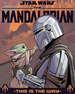 Produktbild von Poster Star Wars The Mandalorian Hello Little One 40x50cm