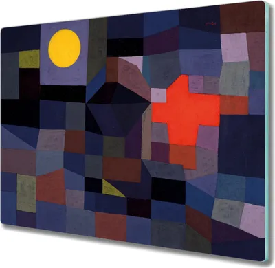 Produktbild von Coloray Hackbrett Herdabdeckplatte 60x52 cm Küchenbrett Kochplattenabdeckung Schneidebrett - Das Feuer der Fülle des Mondes