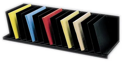 Produktbild von Schrägablage Fächerbreite 4,5cm 14 Fächer PS (Polystyrol) schwarz.
