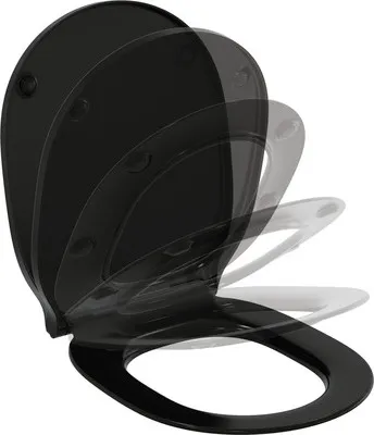 Image de Ideal Standard Siège de WC Connect Air avec Softclosing (abaissement automatique), Wrapover E0368V3 Noir