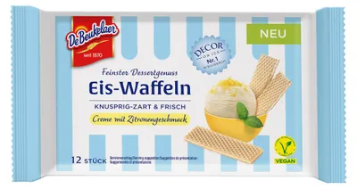 Zdjęcie produktu dla De Beukelaer, lody w waflach, krem o smaku cytrynowym, opakowanie 50g