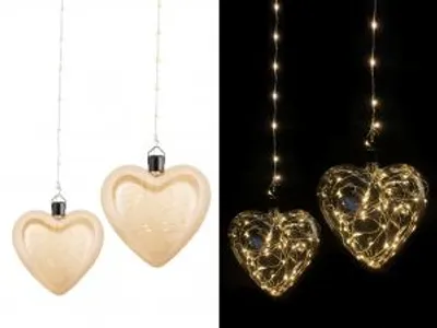 Immagine prodotto di H&H Set 2 Cuori Led Da Appendere Cm15/18