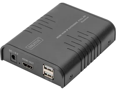Immagine prodotto di DIGITUS - KVM-Extender - Empfänger - CATx - über CAT 5e - bis zu 120 m (DS-55530)