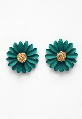 Image de AVANT-GARDE PARIS Clous d'oreilles floraux verts