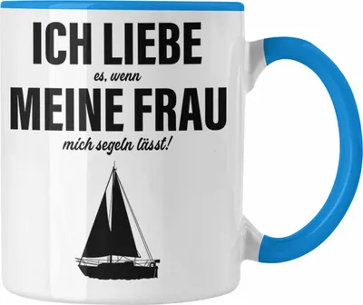 Produktbild von Trendation - Tasse für Segler Geschenke Männer Tasse Geschenkideen Zubehör Gadgeds Segeln Lustig (Blau)