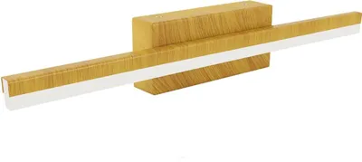Produktbild von LED Spiegelleuchte Edelstahl B: 40 cm IP44 Holz (Kiefer) länglich neutralweißes Licht 4000 K 600 lm