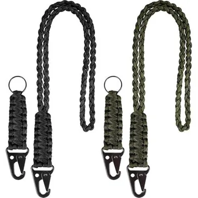 Zdjęcie produktu dla Brelok paracord z karabińczykiem nóż latarka survivalowy kemping