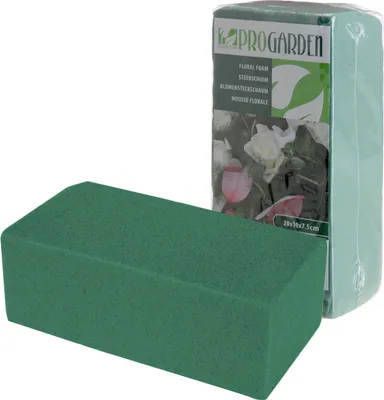 Produktbild von Pro Garden 90338 Schaumstoff für Blumensträuße, 200 x 100 x 75 mm, Mehrfarbig