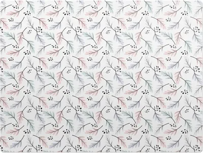 Produktbild von Pastellblattmuster – Bodenschutzmatte – Rutschfest – Schutzmatte für Büro – Vinylmatte – Stuhlunterlage  – 120 x 90 cm