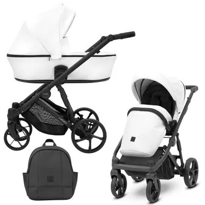 Image de Kunert Arizo 2in1 poussette éco-cuir en blanc - écologique et confortable