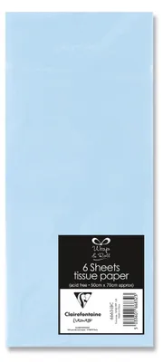Immagine prodotto di Clairefontaine 6663-LBC Carta velina Clairefontaine, (L)500 x (H)700 mm, azzurro