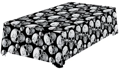 Produktbild von Scary Totenkopf Tischdecke für Halloween 137x274cm