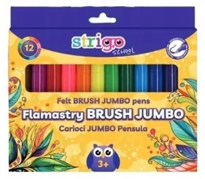 Produktbild von Strigo Filzstifte Brush-Spitze 12 Farben