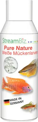 Produktbild von Aquariumfischfutter StreamBiz Pure Nature – Weiße Mückenlarven 100 ml