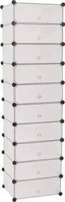 Obrázok produktu pre vidaXL Organizér na topánky Skladací s 10 priehradkami Biely