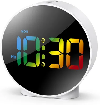 Digitalwecker LED, 2 Alarme, Snooze, 4 Helligkeiten, USB/Batterie