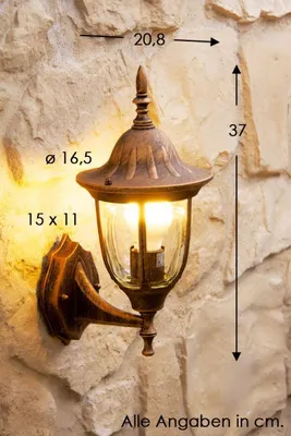 Produktbild von Poggi »Poggi« Außenwandlampe aufwärts in antikem Look