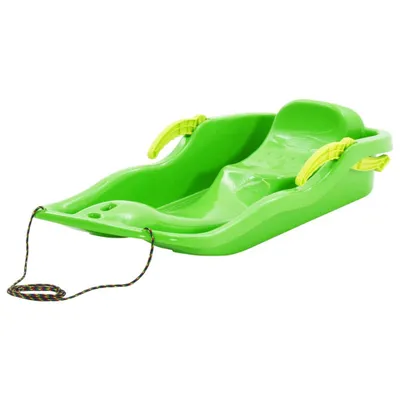 Produktbild von Eleganten-Stil Schlitten mit Bremsen Grün 87x40x18 cm Polypropylen - Klappschlitten Hommie4093912 1parcel
