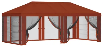 Obrázek produktu pro vidaXL Střecha altánu s bočními stěnami, terakota, 600,5 x 300,5 cm