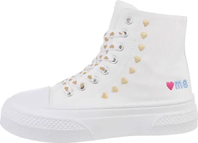Produktbild von Ital-Design Damen Freizeitschuhe  Textiloptik Sneakers High 85697921 Weiß Gr.  39