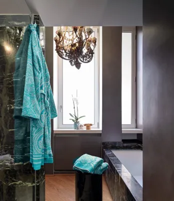 Produktbild von Bassetti Baumwolle-Bademantel MERGELLINA Farbe B1 OCEAN BLUE Größe L