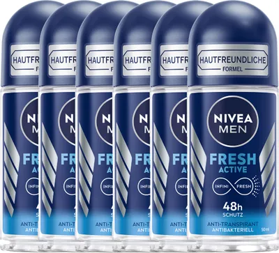 Produktbild von NIVEA Men Deo Roll On Aktive Protect Anti Transpirant 50ml 6er Pack