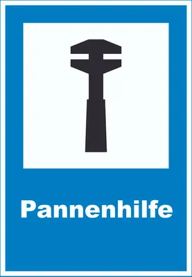 Produktbild von Pannenhilfe Schild A5 (148x210mm)