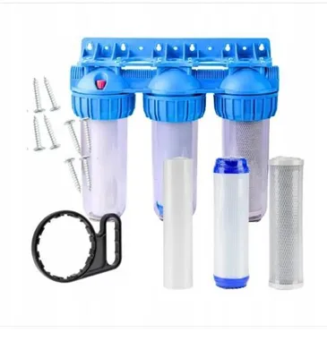 Image de Système de filtration d'eau par osmose inverse à 3 niveaux avec cartouches Nouveau Moderne