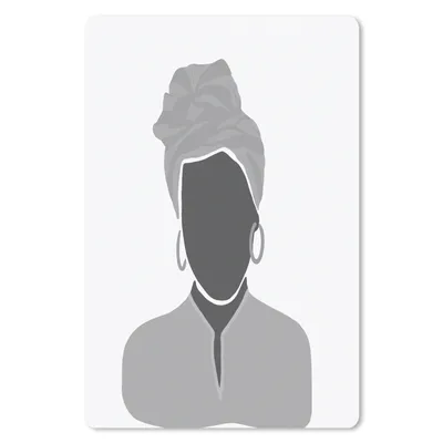 Produktbild von MuchoWow® Mauspad Mousepad Porträt-Zeichnung - Frau - Schwarz - Weiß 18x27 cm - Mousepads - Maus Mat - Pad - Mausunterlage