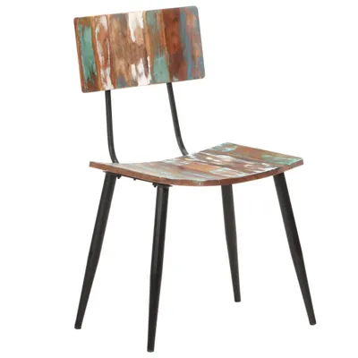 Image de vidaXL Chaises de salle à manger 4 pcs. Vieux bois massif