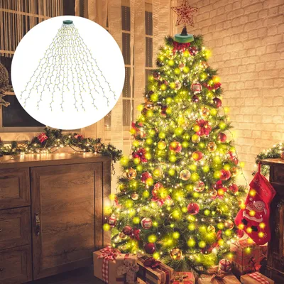 Lichterkette 400 LEDs warmweiß 2 m 16 Zweige mit Fernbedienung