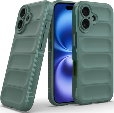Image de Coque pour iPhone 16 Plus Coque protectrice antichoc en silicone TPU souple Vert