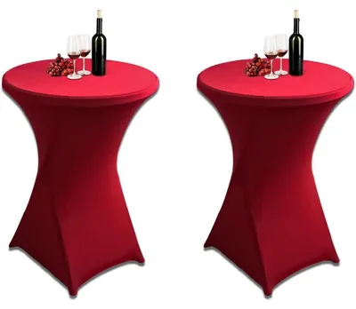Productafbeelding van 2 stuks tafelkleed voor statafels, 80 x 110 cm, rood, model XL-2