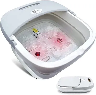 Imagen del producto de Baño de pies eléctrico con función de masaje, 500W, spa de pies eléctrico con calefacción y burbujas de aire