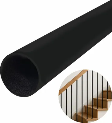 Produktbild von 160 cm Metall Rohr Ø25 mm Schwarz Matt Treppengeländer Stange Balustrade Gardinenstange Kleiderstange 0,8 mm Wandstärke Geländer