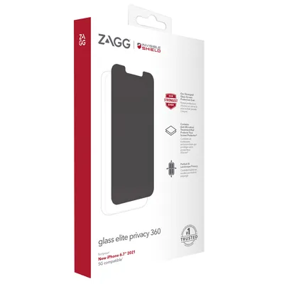Produktbild von InvisibleShield Glass Elite Privacy-Displayschutzfolie für das iPhone 13 Pro Max - Transparent