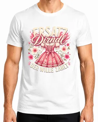 Productafbeelding van Alternatief Dirndl. Het is de intentie die telt. . Traditioneel kledingstuk. Heren T-shirt, wit, maat S